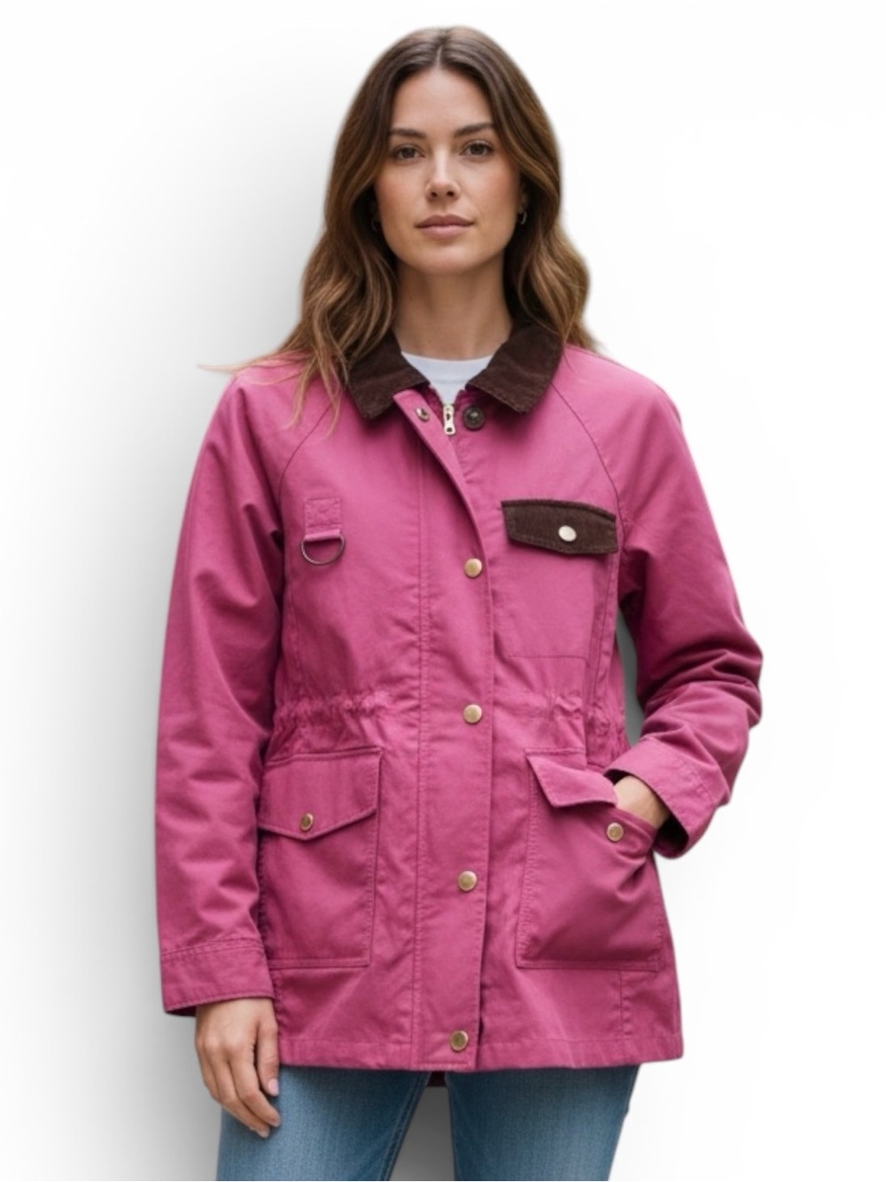 J.Crew Classic Field Jacket Vintage Raspberry Pink Utility Jacket S